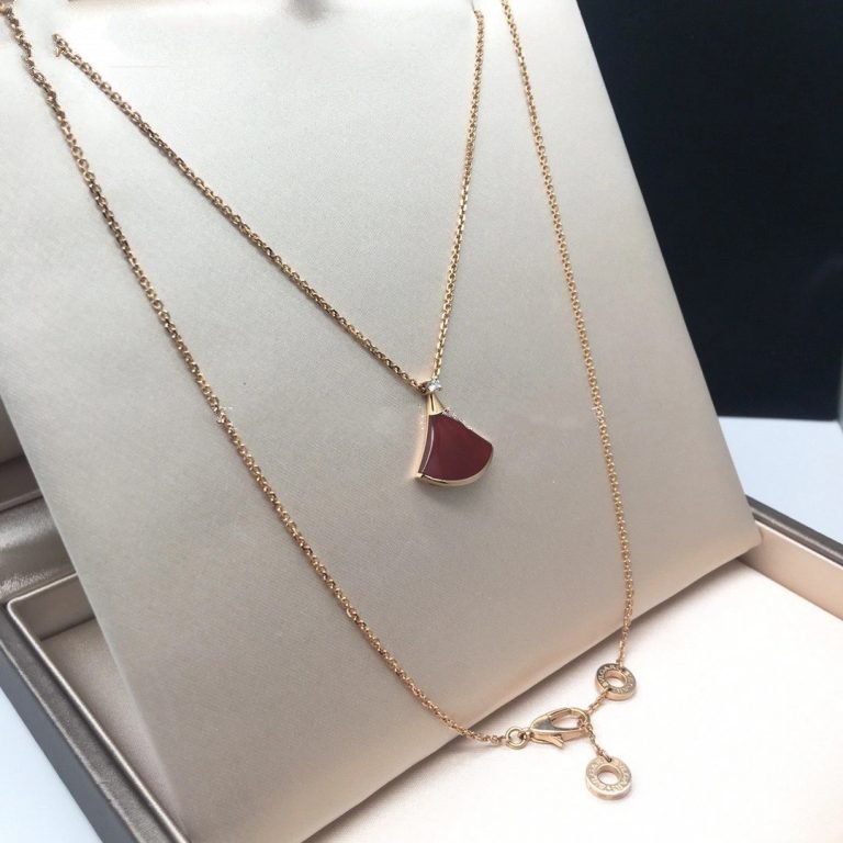 [Lucas Jewelry]DREAM NECKLACE CARNELIAN 1 DIAMOND