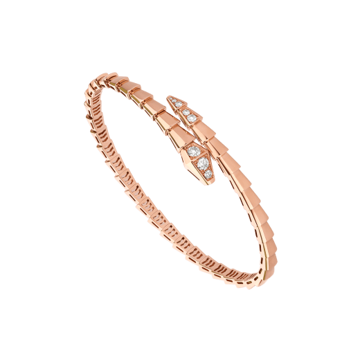 [Lucas Jewelry]SERPENTI BRACELET DIAMONDS PINK GOLD