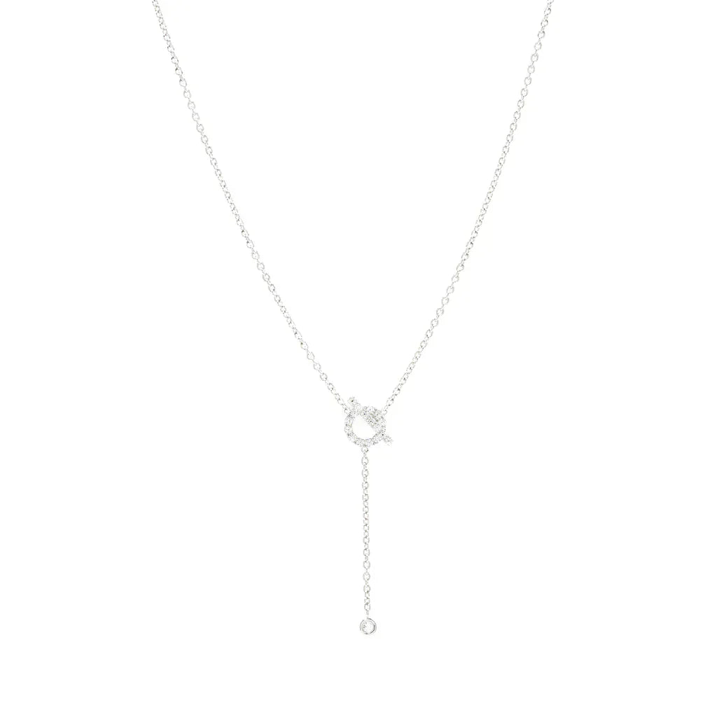 [Lucas Jewelry]FINESSE SILVER DIAMOND NECKLACE