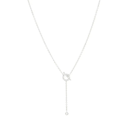 [Lucas Jewelry]FINESSE SILVER DIAMOND NECKLACE