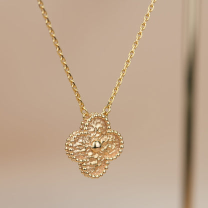 [Lucas Jewelry]CLOVER 15MM  BRONZING NECKLACE