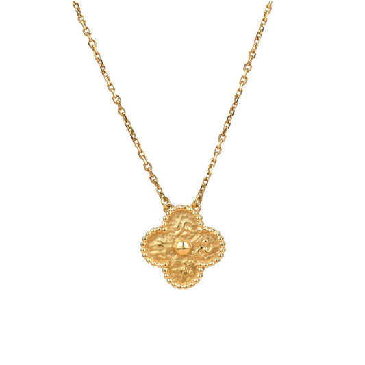 [Lucas Jewelry]CLOVER 15MM  BRONZING NECKLACE