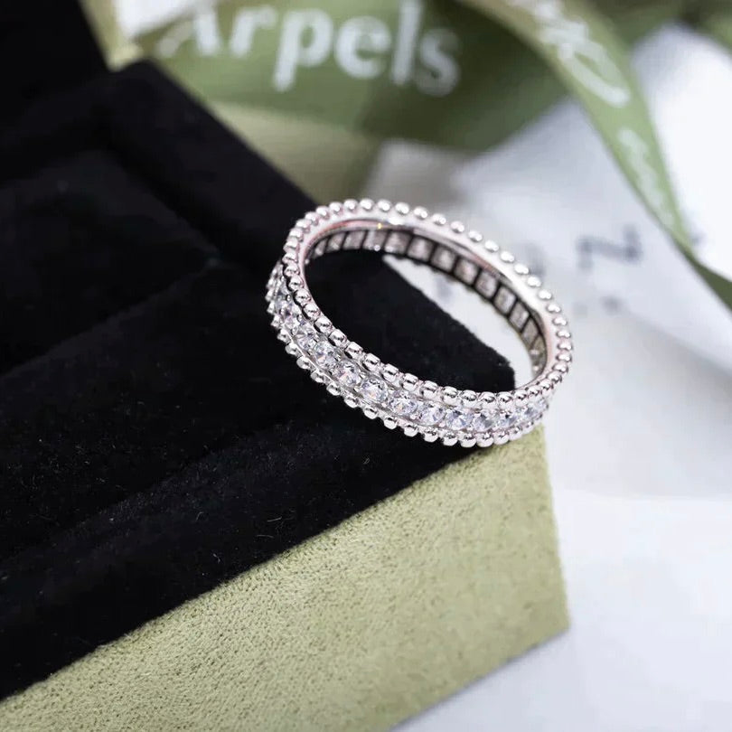 [Lucas Jewelry]PERLEE DIAMOND SILVER RING