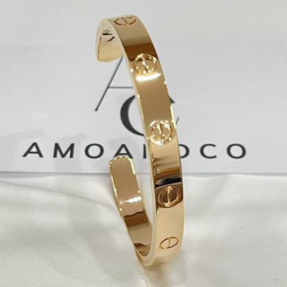 [Lucas Jewelry]LOVE BRACELET 6.1MM OPEN CUFF