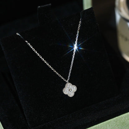 [Lucas Jewelry]CLOVER MINI 9.5MM PENDANT DIAMOND NECKLACE