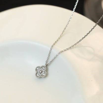 [Lucas Jewelry]CLOVER MINI 9.5MM PENDANT DIAMOND NECKLACE