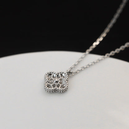 [Lucas Jewelry]CLOVER MINI 9.5MM PENDANT DIAMOND NECKLACE