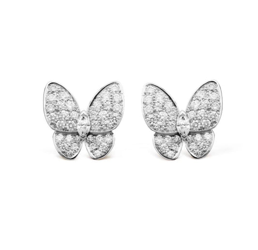 [Lucas Jewelry]BUTTERFLY ALL DIAMOND EARRINGS