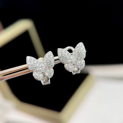 [Lucas Jewelry]BUTTERFLY ALL DIAMOND EARRINGS