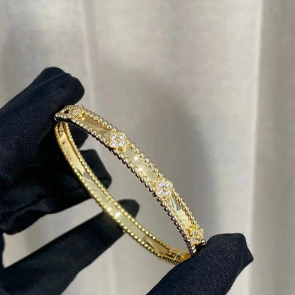 [Lucas Jewelry]CLOVER BRACELET 4MM DIAMONDS