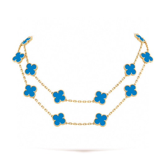 [Lucas Jewelry]CLOVER 20 MOTIFS TURQUOISE GOLD