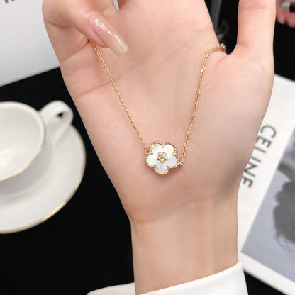 [Lucas Jewelry]LUCKY WHITE MOP PLUM BLOSSOM  BRACELET