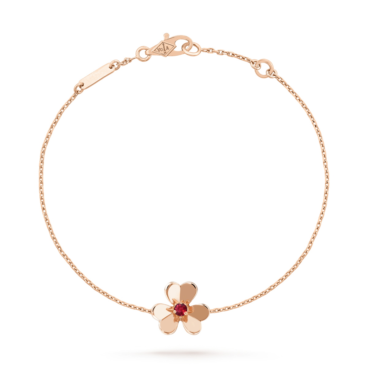 [Lucas Jewelry]FRIVOLE GOLD FLOWER PINK MALACHITE BRACELET