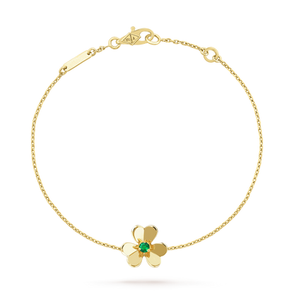 [Lucas Jewelry]FRIVOLE GOLD FLOWER PINK MALACHITE BRACELET