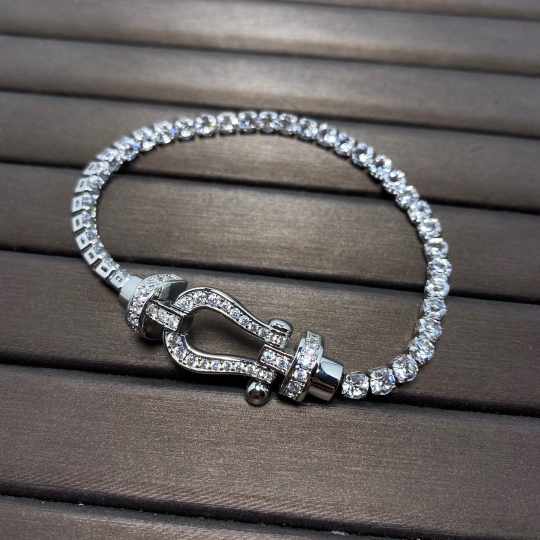 [Lucas Jewelry]FORCE  HORSESHOE  DIAMOND TENNIS BRACELET