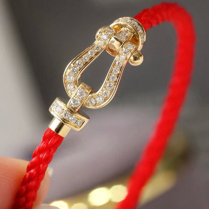 [Lucas Jewelry]FORCE LARGE HORSESHOE FULL DIAMOND BRACELET GOLD