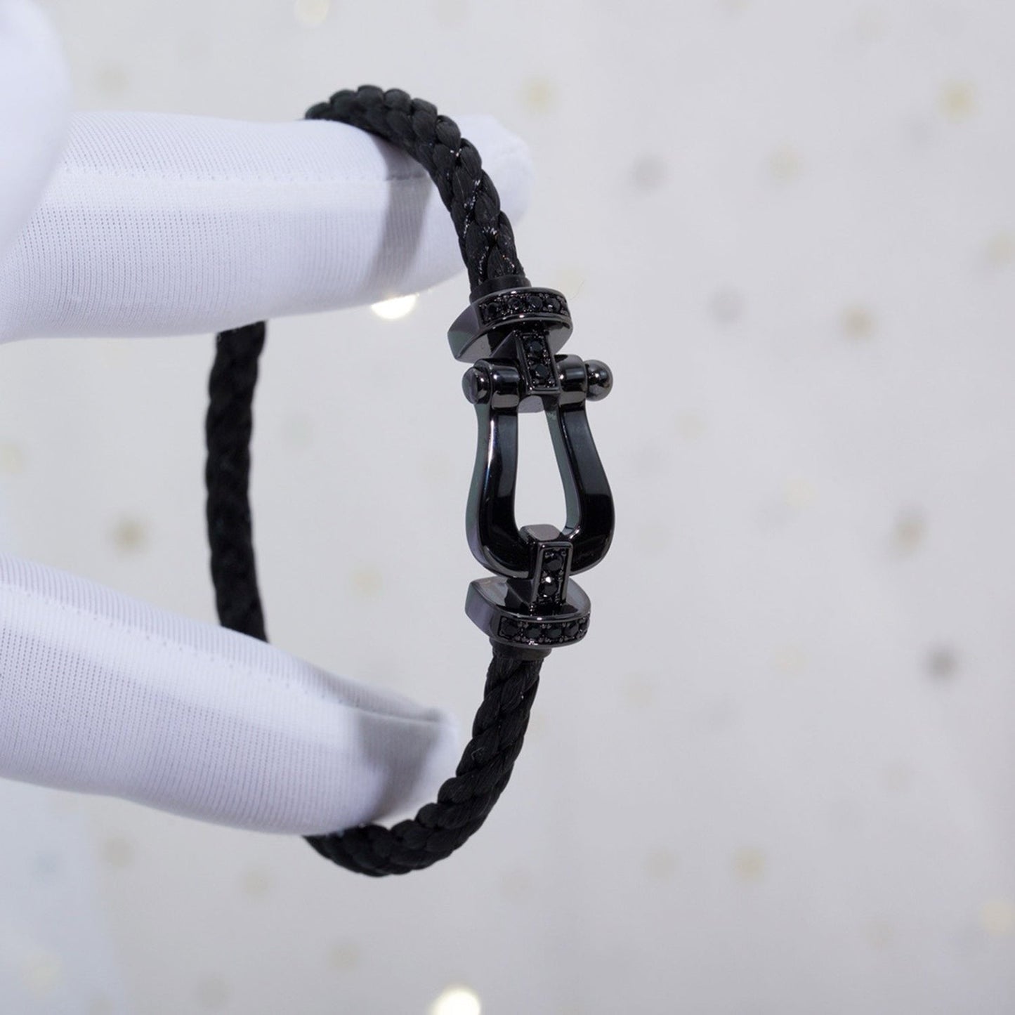 [Lucas Jewelry]FORCE LARGE SERIES HORSESHOE BLACK SAMURAI BRACELET