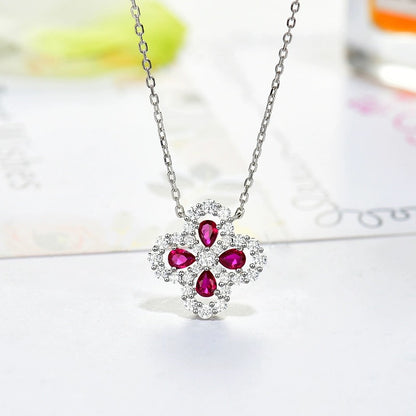 [Lucas Jewelry]LOOP NECKLACE FULL MOTIF DIAMOND 16MM MULTIPLE COLORS