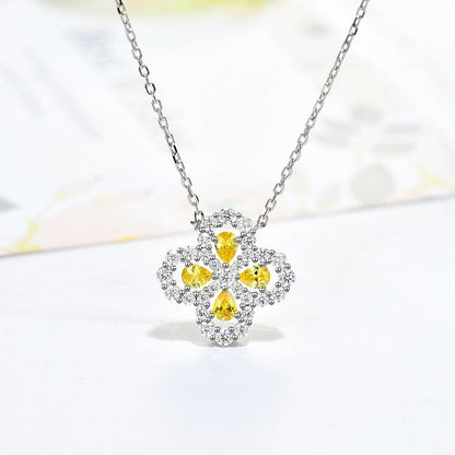 [Lucas Jewelry]LOOP NECKLACE FULL MOTIF DIAMOND 16MM MULTIPLE COLORS