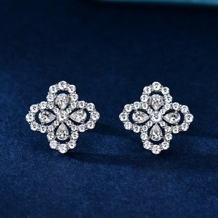 [Lucas Jewelry]LOOP EARRINGS FULL MOTIF DIAMOND 16MM