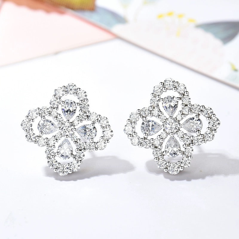 [Lucas Jewelry]LOOP EARRINGS FULL MOTIF DIAMOND 16MM