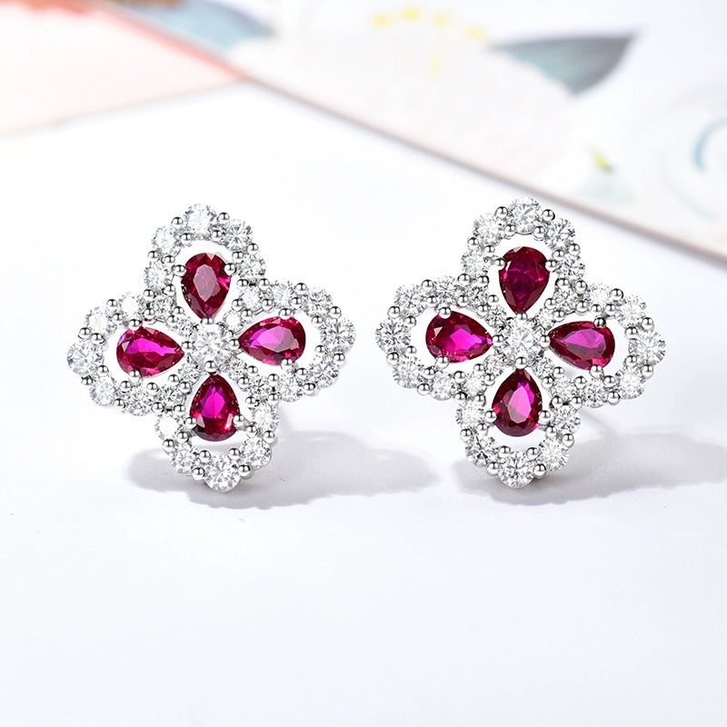 [Lucas Jewelry]LOOP EARRINGS FULL MOTIF DIAMOND 16MM