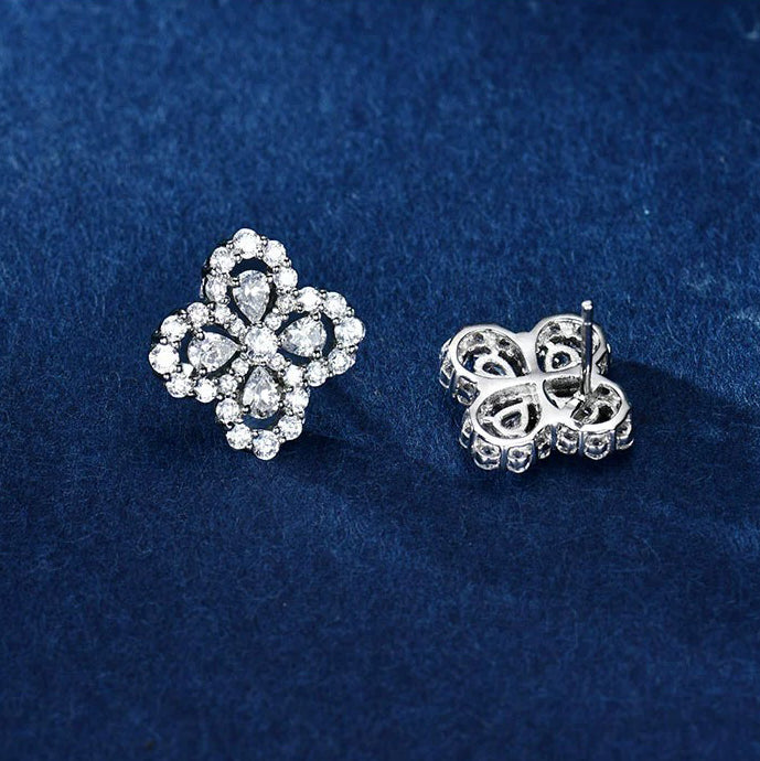 [Lucas Jewelry]LOOP EARRINGS FULL MOTIF DIAMOND 16MM