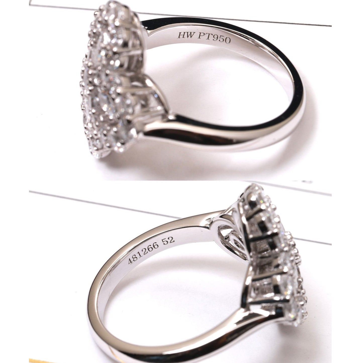 [Lucas Jewelry]LOOP RING FULL MOTIF DIAMOND 16MM SILVE