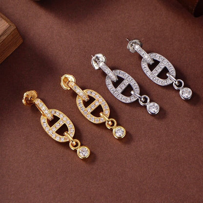 [Lucas Jewelry]HM CHAINE DIAMOND EARRINGS