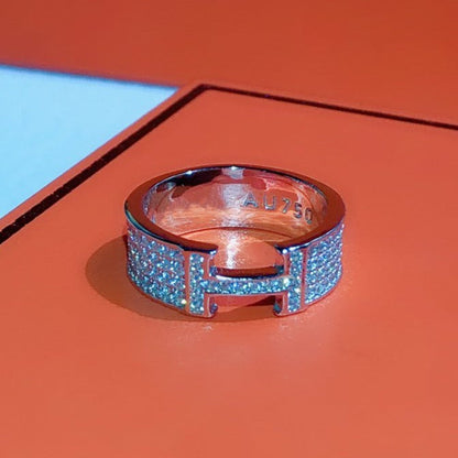 [Lucas Jewelry]H RING FULL DIAMOND