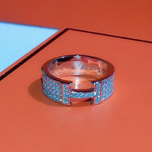 [Lucas Jewelry]H RING FULL DIAMOND