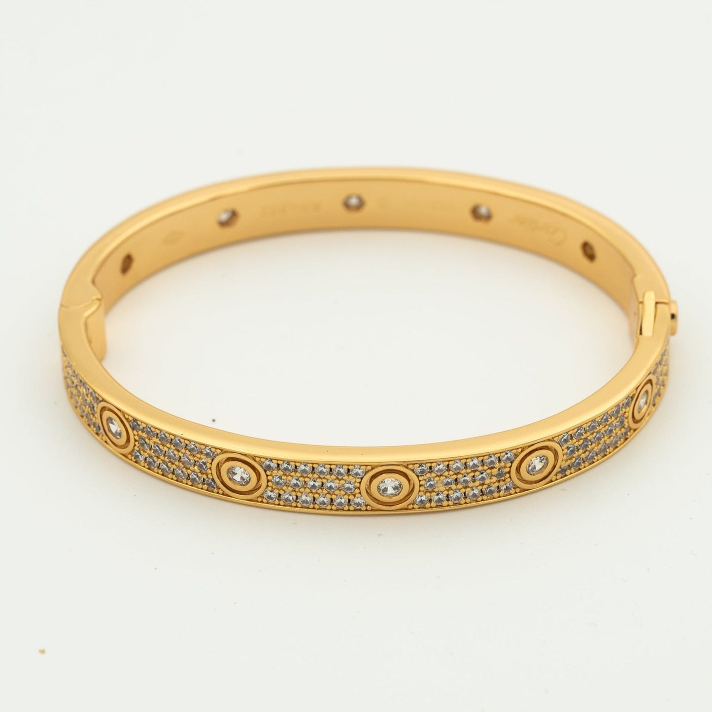 [Lucas Jewelry]LOVE BRACELET 6.1MM DIAMOND-PAVED 10 BIG DIAMONDS