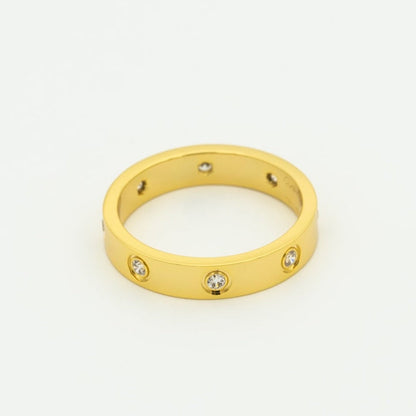 [Lucas Jewelry]LOVE RING 3.6MM 8 DIAMONDS