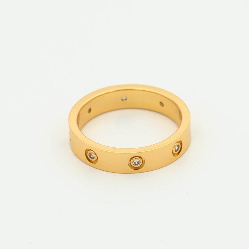 [Lucas Jewelry]LOVE RING 3.6MM 8 DIAMONDS