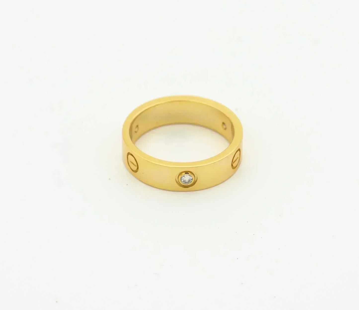 [Lucas Jewelry]LOVE RING 4MM 1 DIAMOND GOLD