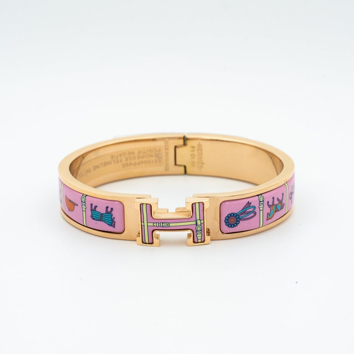 [Lucas Jewelry]H PINK GOLD BRACELET PINK CERAMIC