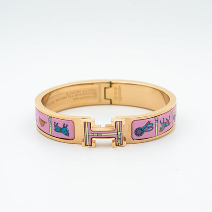 [Lucas Jewelry]H PINK GOLD BRACELET PINK CERAMIC