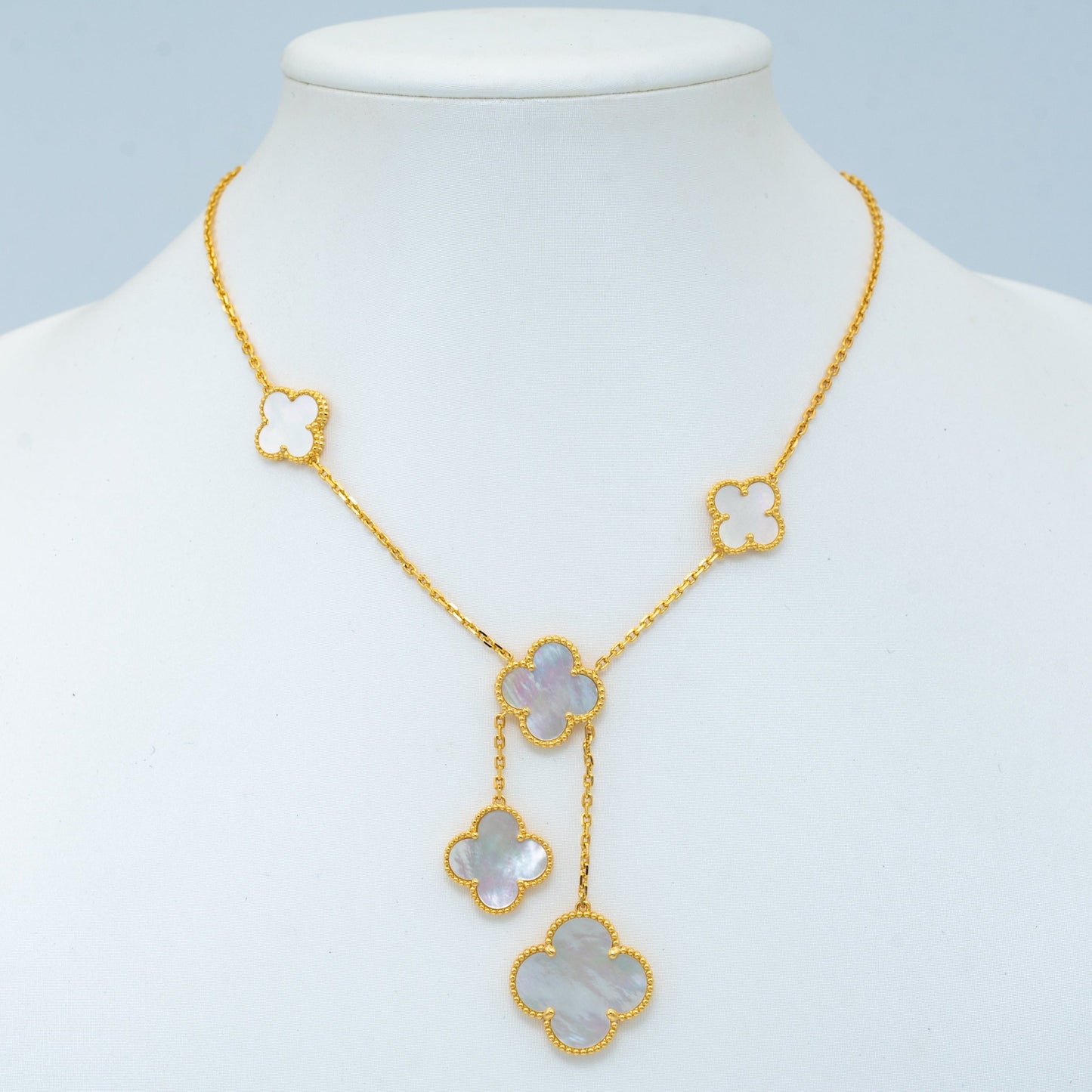 [Lucas Jewelry]CLOVER MOTHER OF PEARL NECKLACE 6 MOTIF