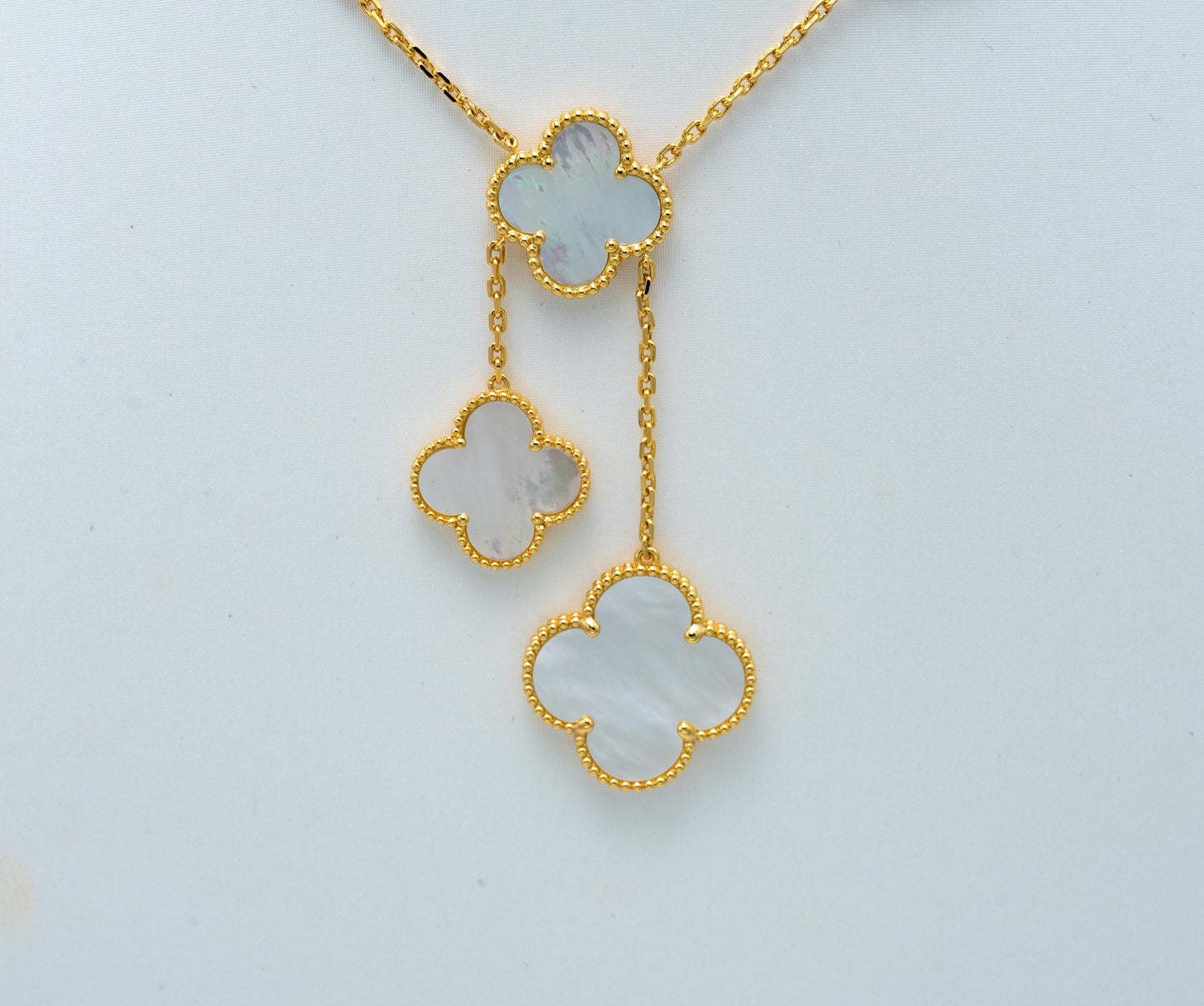 [Lucas Jewelry]CLOVER MOTHER OF PEARL NECKLACE 6 MOTIF