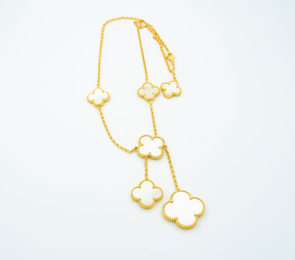 [Lucas Jewelry]CLOVER MOTHER OF PEARL NECKLACE 6 MOTIF