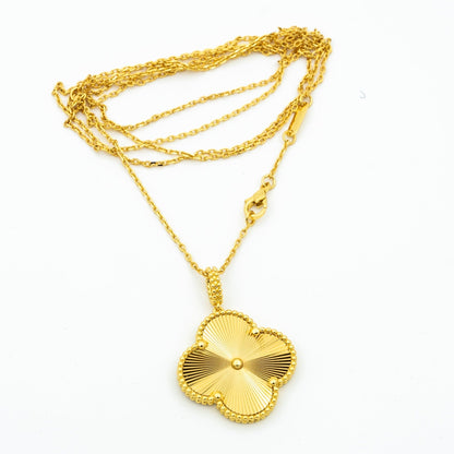 [Lucas Jewelry]CLOVER 25MM PEDANT NECKLACE GOLD