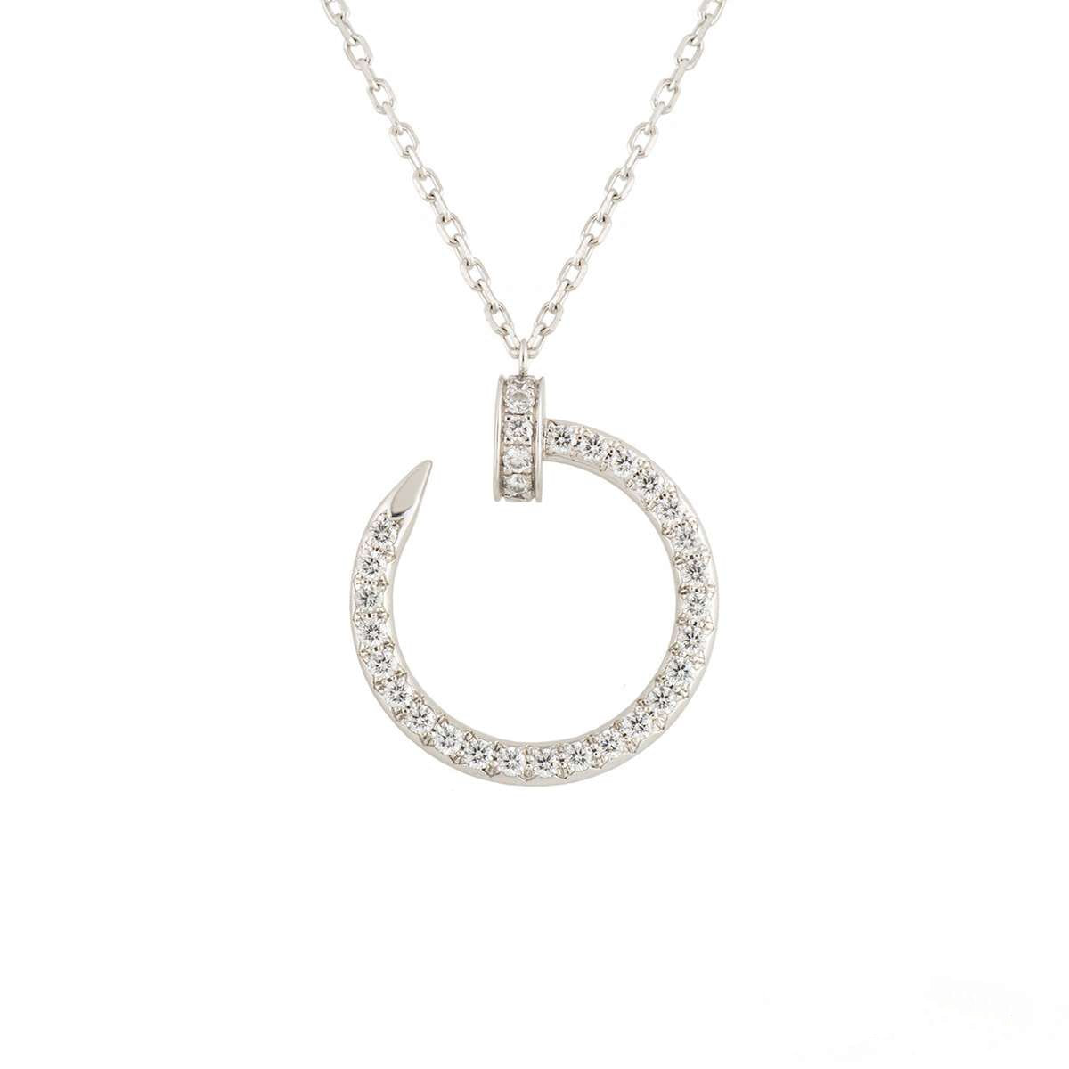 [Lucas Jewelry]JUSTE NECKLACE SILVER DIAMONDS