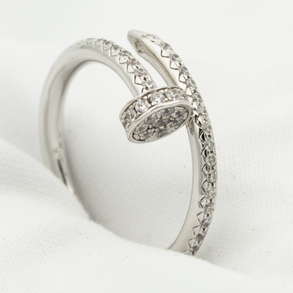 [Lucas Jewelry]JUSTE RING 1.8MM SILVER DIAMONDS