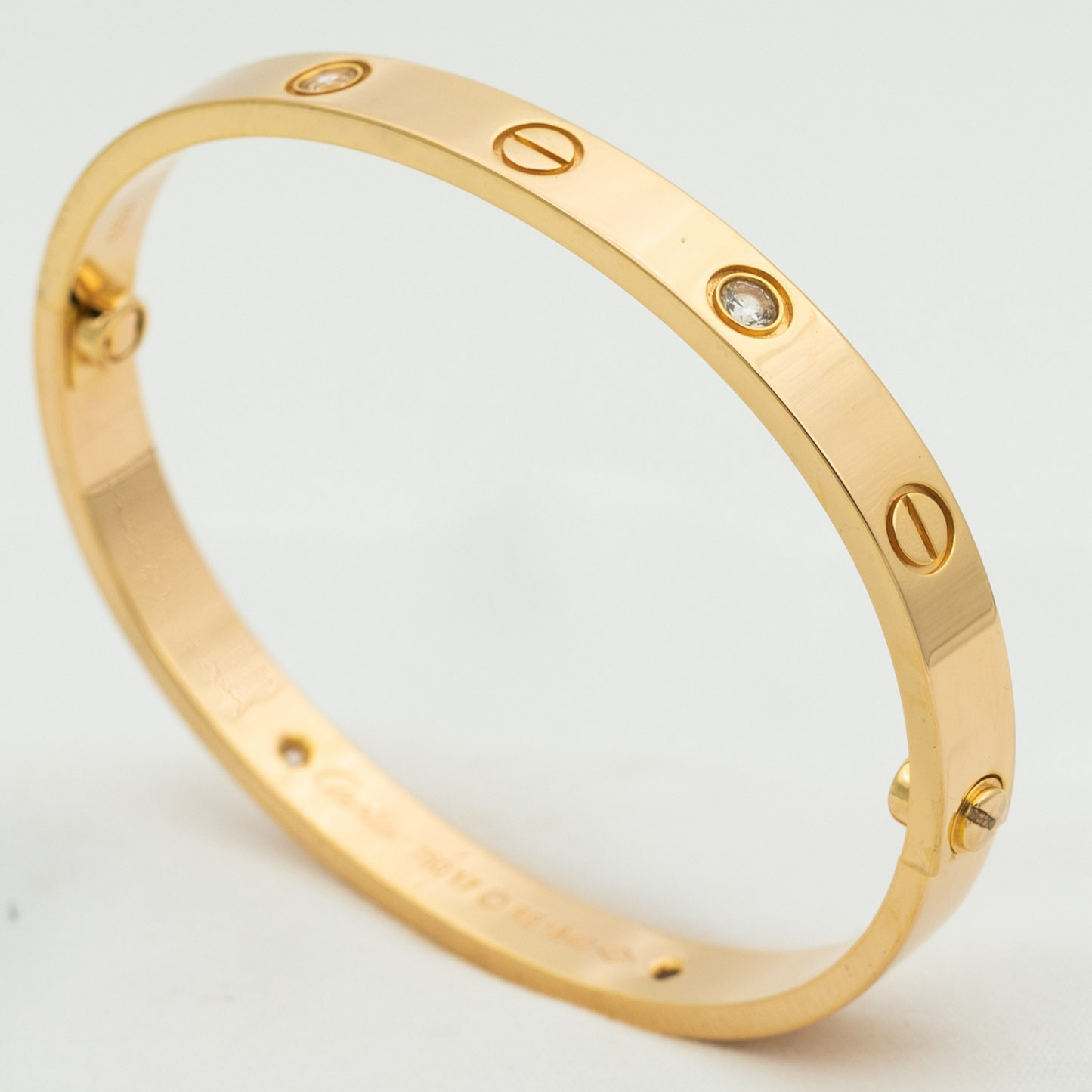 [Lucas Jewelry]LOVE BRACELET 6.1MM 4 DIAMONDS