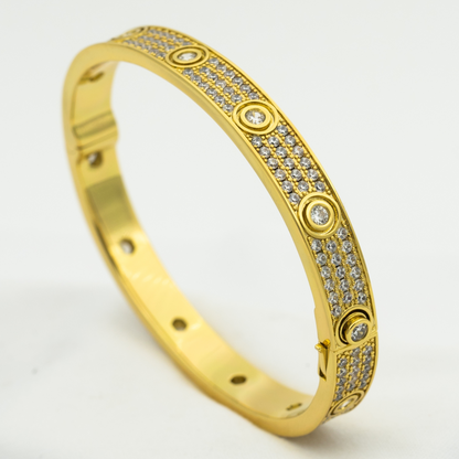 [Lucas Jewelry]LOVE BRACELET 6.1MM DIAMOND-PAVED 10 BIG DIAMONDS