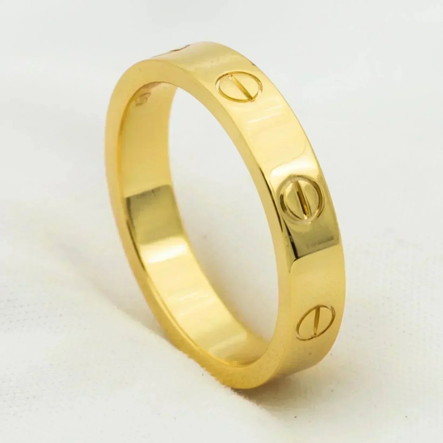 [Lucas Jewelry]LOVE RING 4MM 1 DIAMOND GOLD