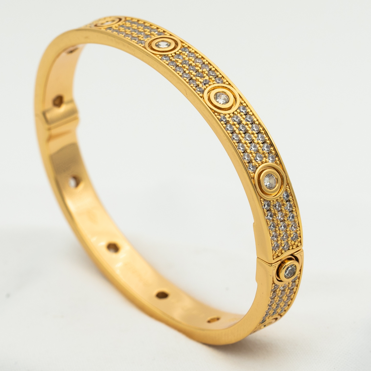 [Lucas Jewelry]LOVE BRACELET 6.1MM DIAMOND-PAVED 10 BIG DIAMONDS