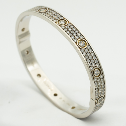 [Lucas Jewelry]LOVE BRACELET 6.1MM DIAMOND-PAVED 10 BIG DIAMONDS