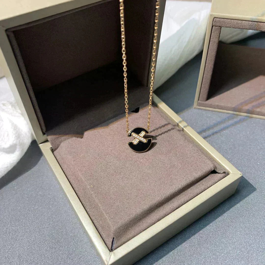 [Lucas Jewelry]JEUX DE ROSE GOLD DIAMOND NECKLACE