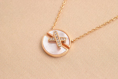 [Lucas Jewelry]JEUX DE ROSE GOLD DIAMOND NECKLACE